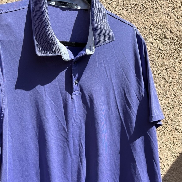 Men's Greyson Polo Shirt Purple Solid XL Stretch Light Breath Golf STAIN Active - Picture 10 of 12